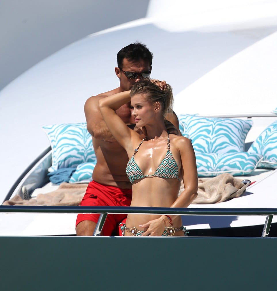 Joanna Krupa on a yacht with boyfriend