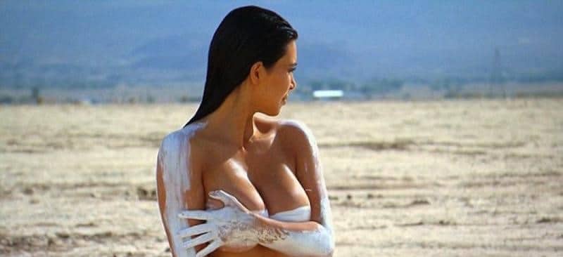 Kim Kardashian topless in desert photo shoot
