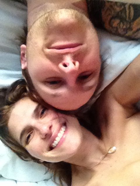 selfie of lake bell and husband in private leaked pic