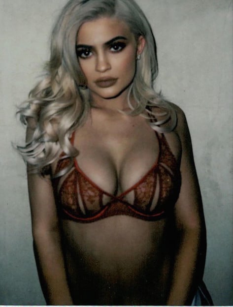 sexy kylie jenner in see through bra
