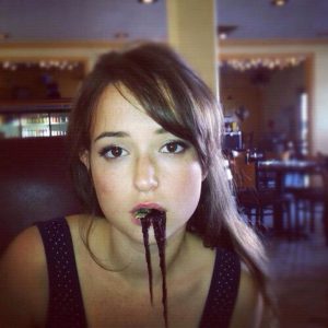 hacked pic of milana vayntrub with shit coming out of her mouth