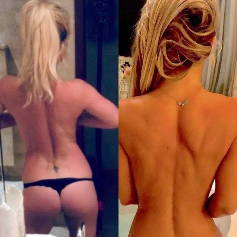 Britney Spears ass naked back shot