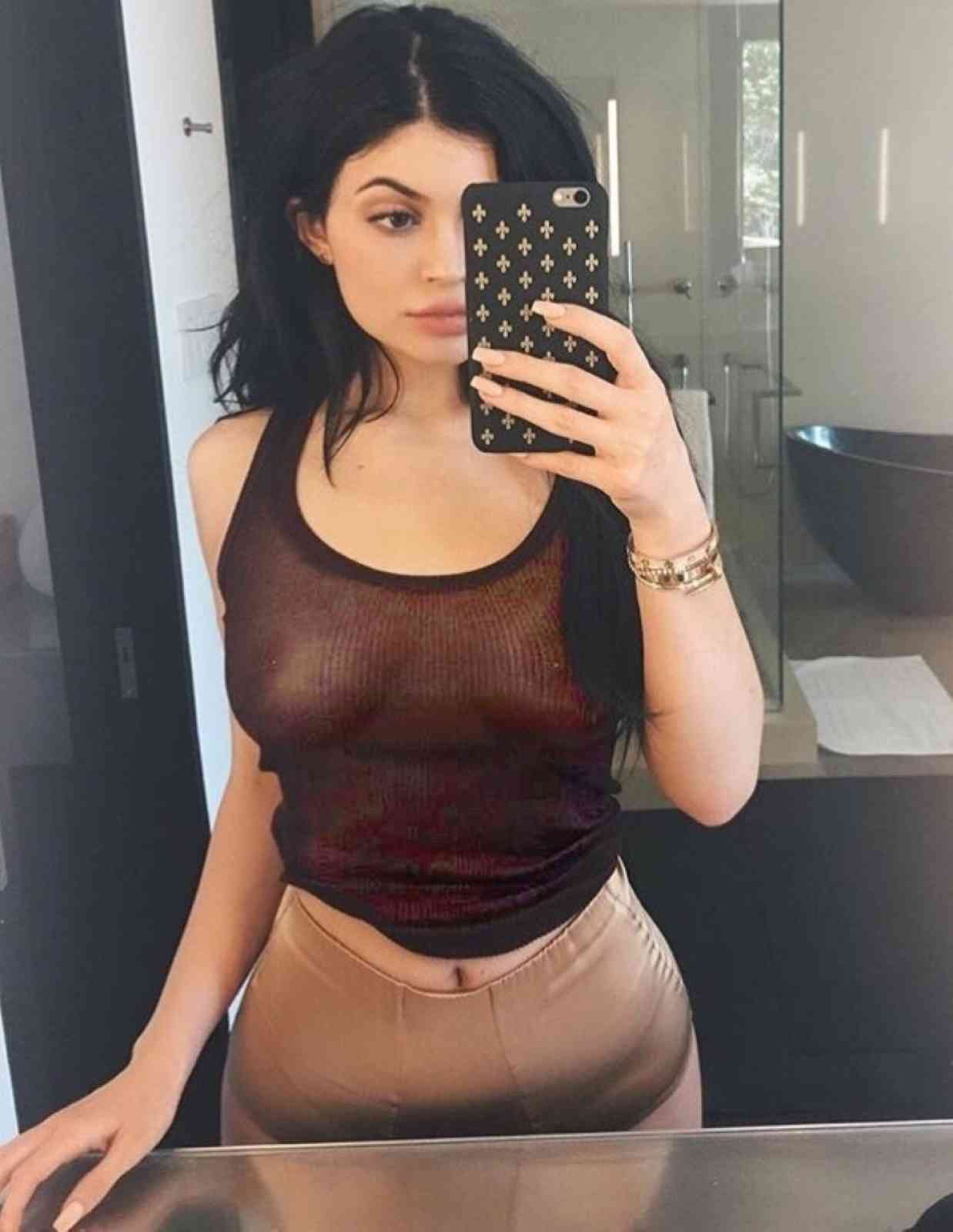 Kylie Jenner showing boobs